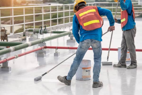 silicone and acrylic roof coating