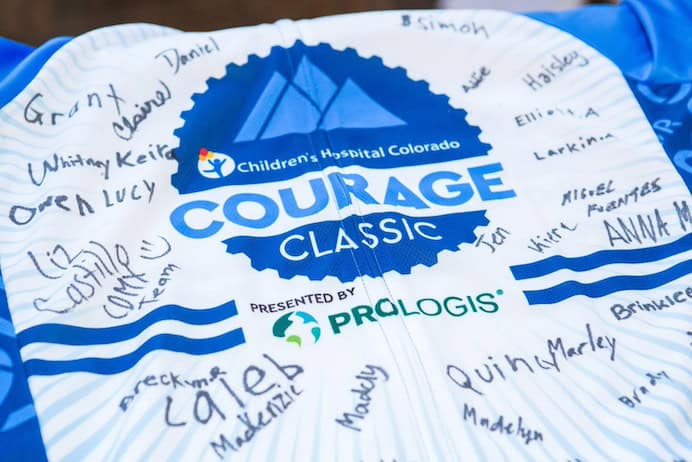 Signed Courage Classic cycling uniform