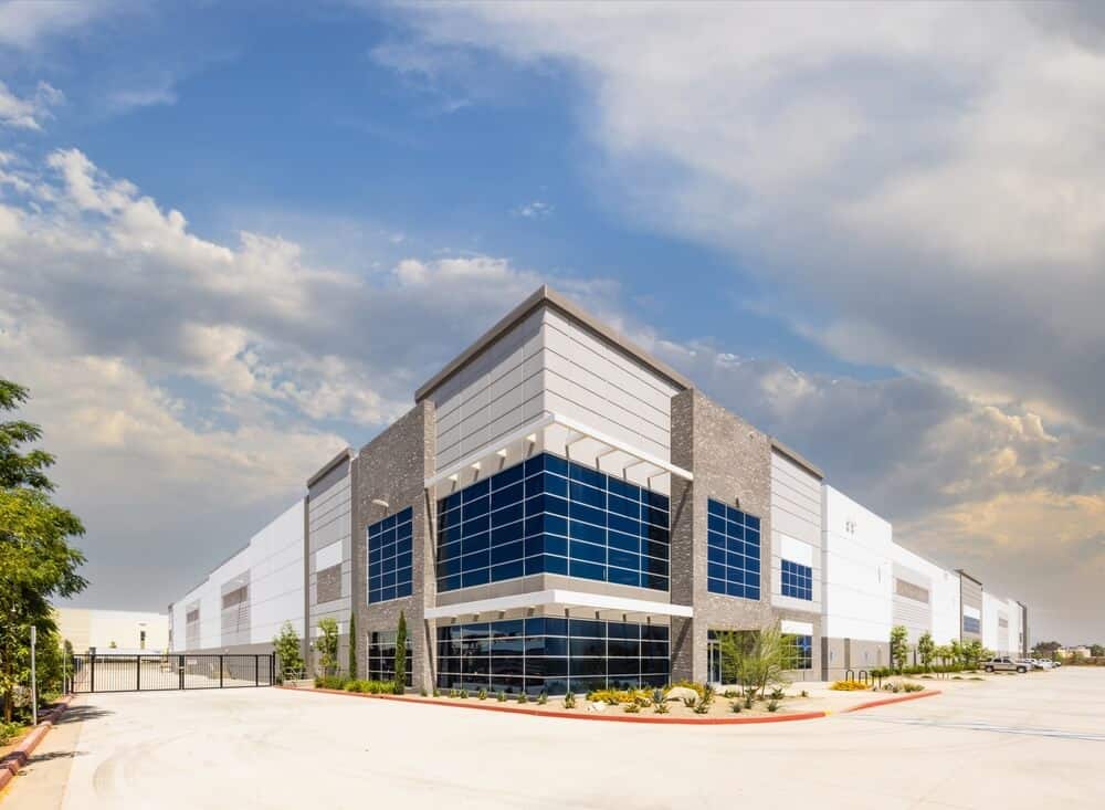 Many commercial buildings have a flat roof