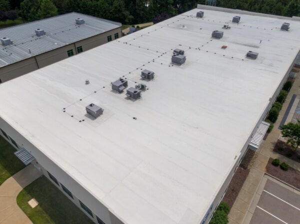 TPO roofing is a popular choice for large commercial flat roofs due to its durability, weather resistance, and long-term value.